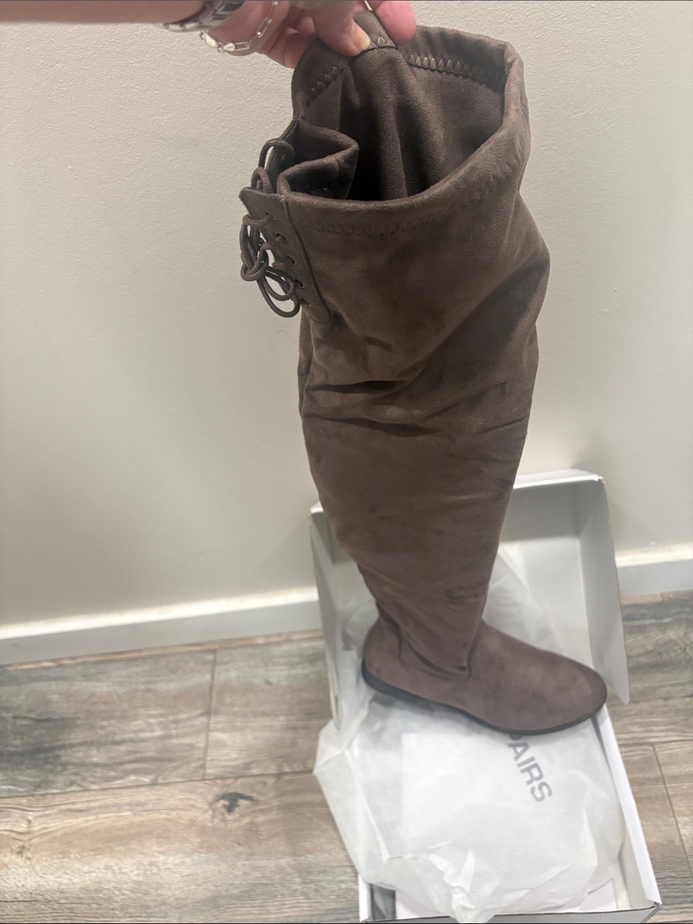Dream Pairs Over-the-Knee Slouch Boot in Brown size 9.5